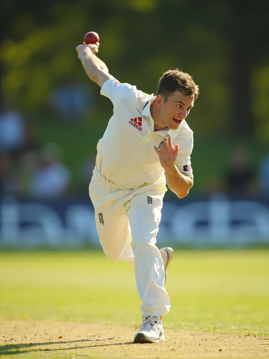 An all-rounder in bowling action stride
