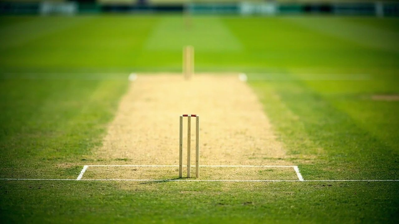 Overhead pitch frame with crisp crease markings