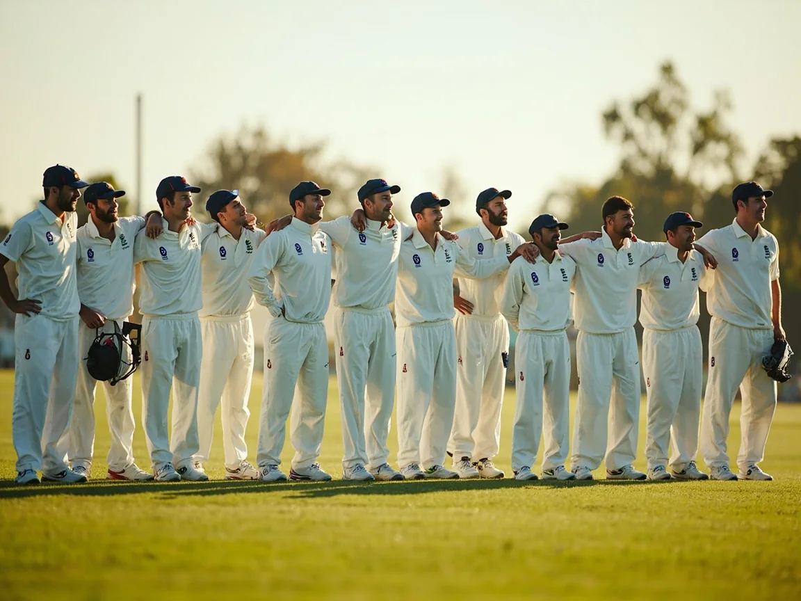 A franchise team squad lined up shoulder to shoulder on the grass